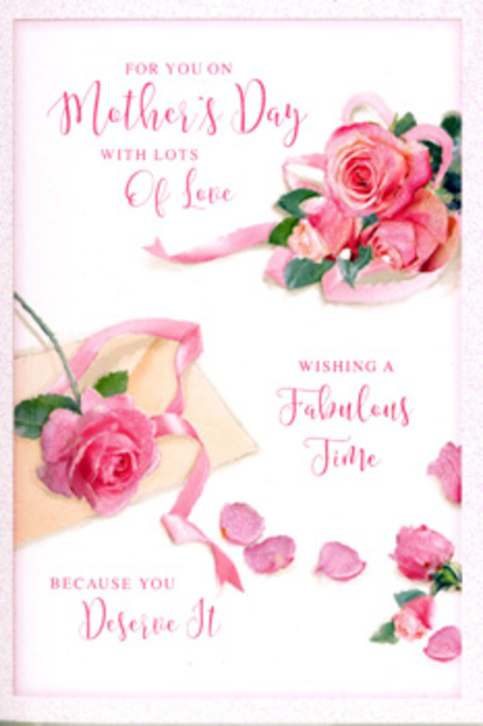 The Mother's Day card in this image feels like a carefully composed floral painting, the kind a Crouch End florist might draw inspiration from before arranging a bouquet for a home on Middle Lane. At the heart of the design, a generous cluster of pink roses blooms across a clean, white background. Each rose is depicted with layered, softly ruffled petals, their tones shifting from gentle pastel blush at the edges to a deeper, more saturated rose pink toward the centre, suggesting fullness and maturity. Some blooms are shown in complete, rounded form, while others are slightly tilted or partially hidden, creating a natural, garden-like rhythm. Scattered around the central arrangement are loose petals in varying shapes and sizes, as though a handful has just fallen from a freshly gathered bunch. These petals introduce a sense of movement and softness, spreading like a delicate path around the card's greeting. Threaded through this floral display is a line of elegant calligraphy, the words written in a warm, expressive script that rises and dips like a gentle conversation. The ink appears in a harmonious colour, complementing the pink roses without overpowering them. Soft, diffused lighting bathes the entire composition, eliminating harsh contrasts and allowing the imagery to feel tranquil and welcoming, much like a quiet morning stroll through nearby Stationers Park. The card's overall effect is quietly luxurious and deeply affectionate: a visual expression of gratitude, rest, and admiration for mothers, as refined and heartfelt as a bespoke arrangement delivered to a doorstep off Tottenham Lane. It invites the viewer to imagine both the touch of paper and the imagined perfume of freshly cut roses.